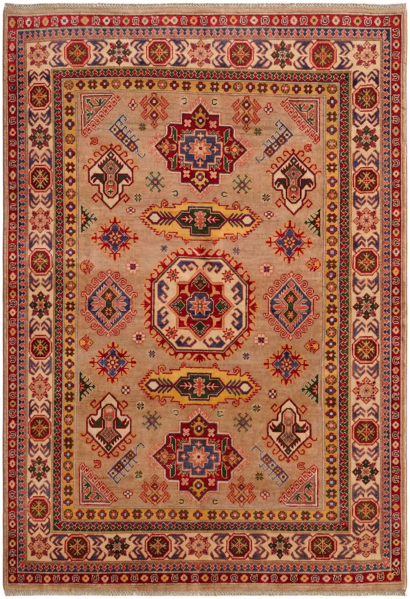 5' 6 x 7' 9 Hand Knotted Kazak Rug