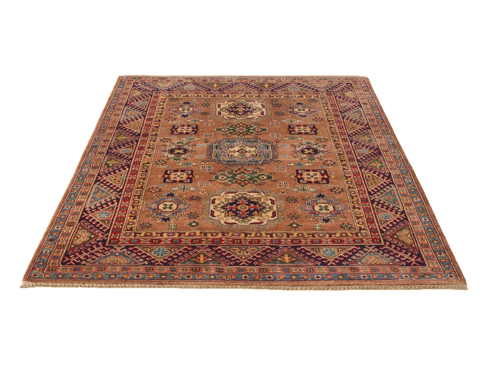5' 3 x 7' 1 Hand Knotted Kazak Rug