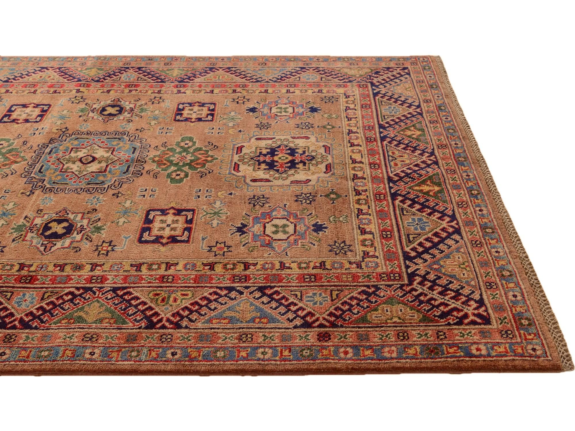5' 3 x 7' 1 Hand Knotted Kazak Rug