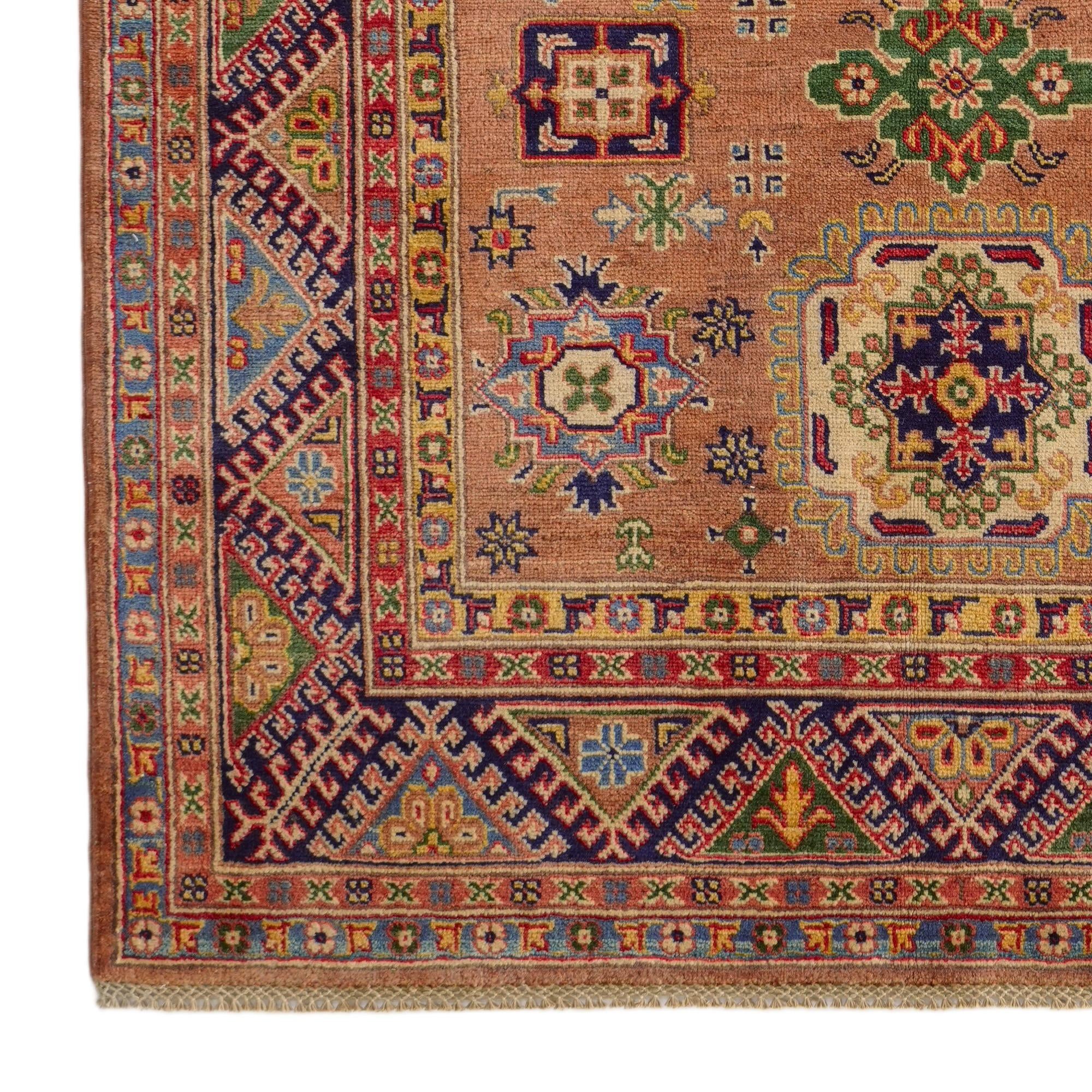 5' 3 x 7' 1 Hand Knotted Kazak Rug