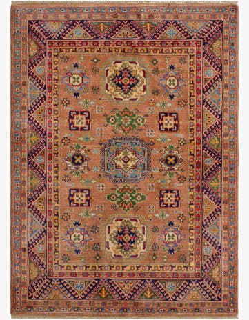 5' 3 x 7' 1 Hand Knotted Kazak Rug