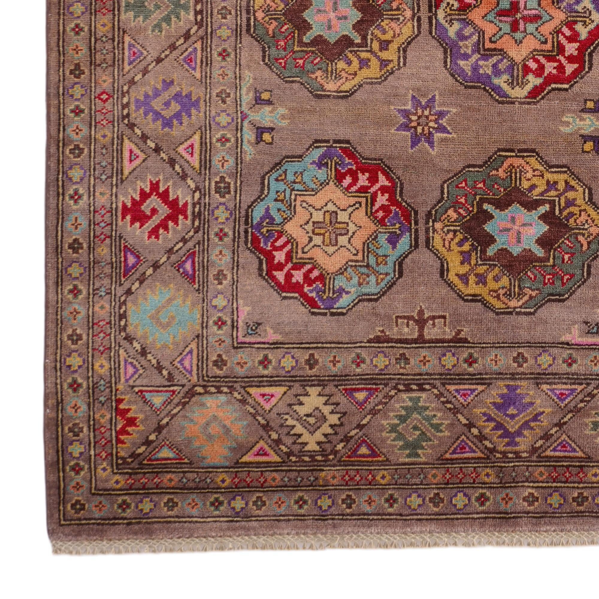 5' x 6' 6 Hand Knotted Kazak Rug