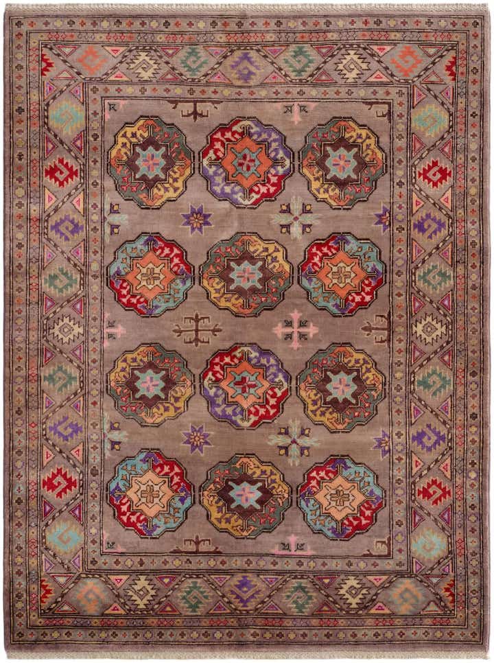 5' x 6' 6 Hand Knotted Kazak Rug