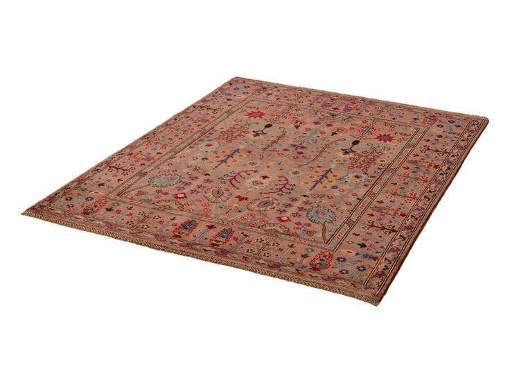 Detail image of 4' 9 x 5' 11 Hand Knotted Kazak Rug