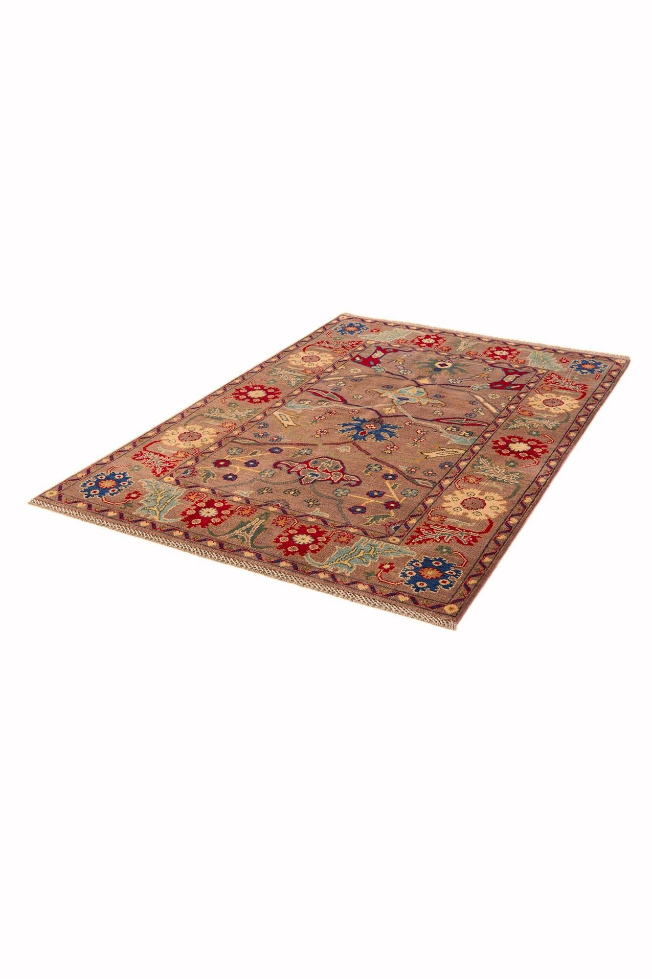 4' x 6' 3 Hand Knotted Kazak Rug