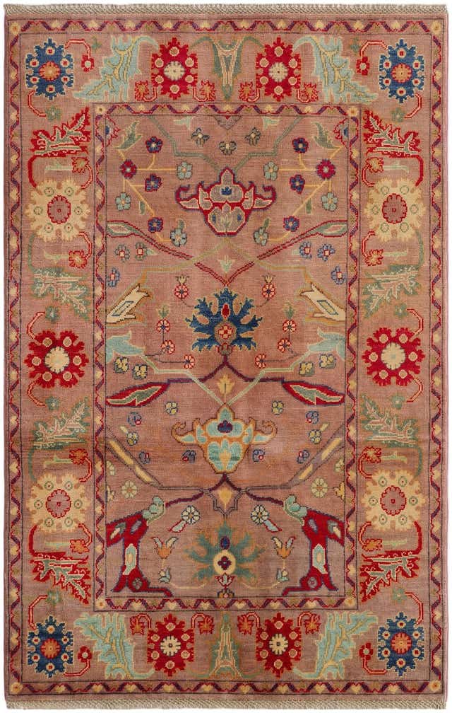 4' x 6' 3 Hand Knotted Kazak Rug