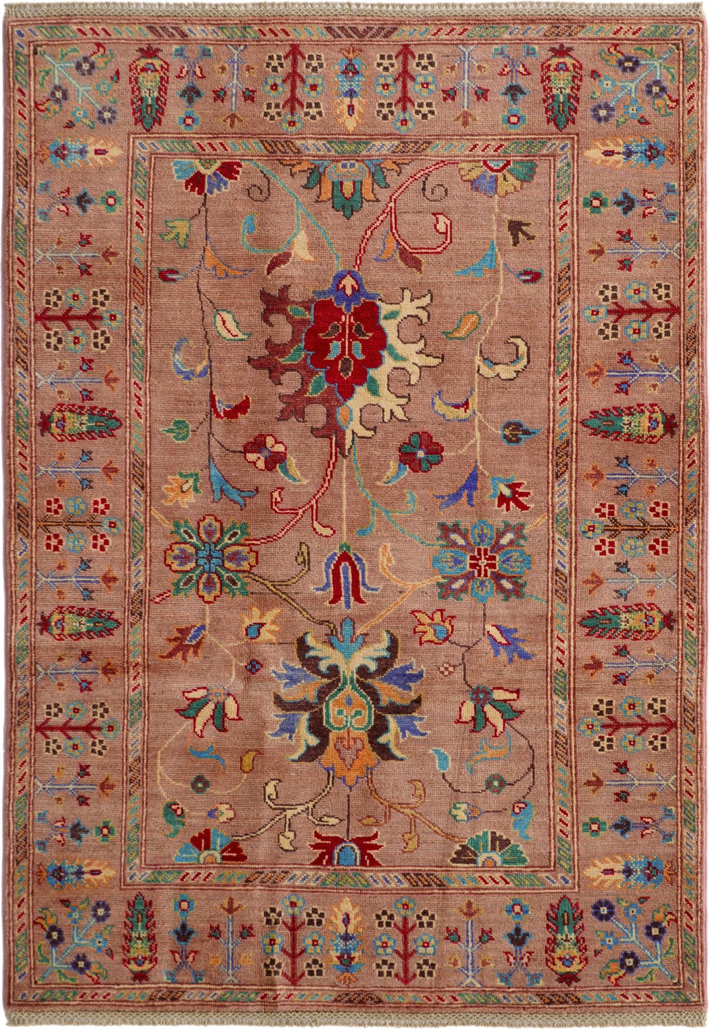 4' 2 x 6' Hand Knotted Kazak Rug