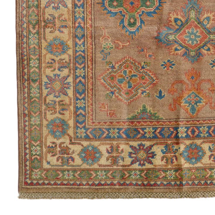 Detail image of 4' 2 x 6' Hand Knotted Kazak Rug