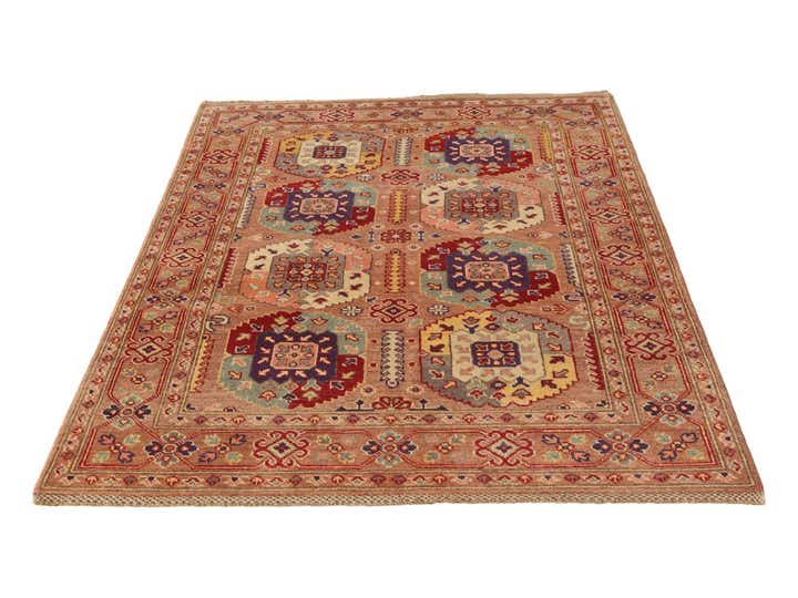 4' 2 x 5' 10 Hand Knotted Kazak Rug