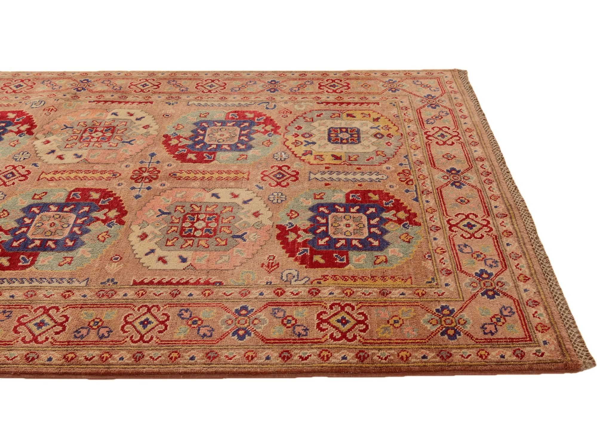 4' 2 x 5' 10 Hand Knotted Kazak Rug