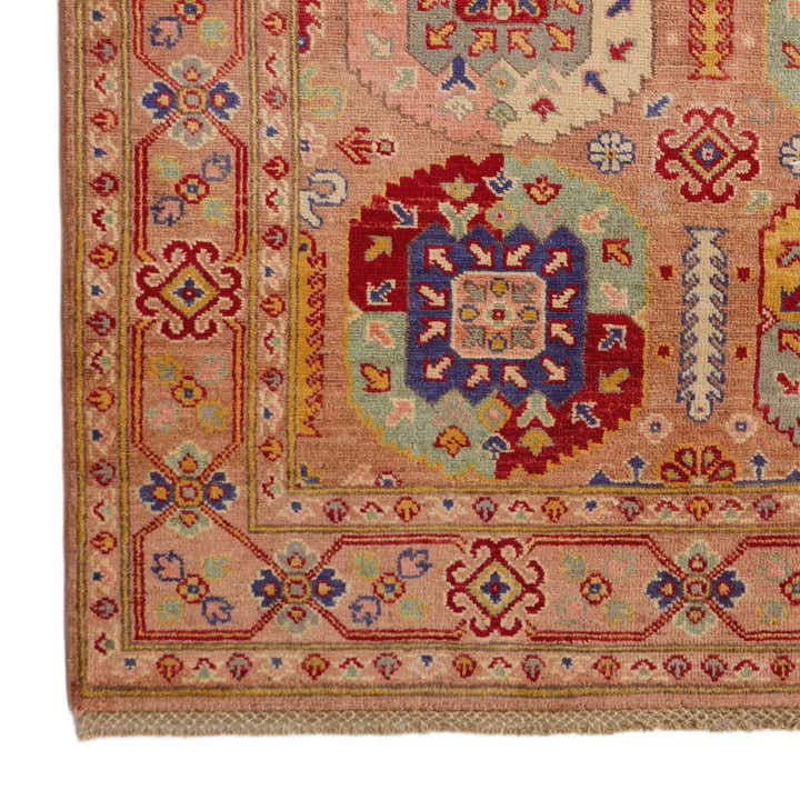 4' 2 x 5' 10 Hand Knotted Kazak Rug