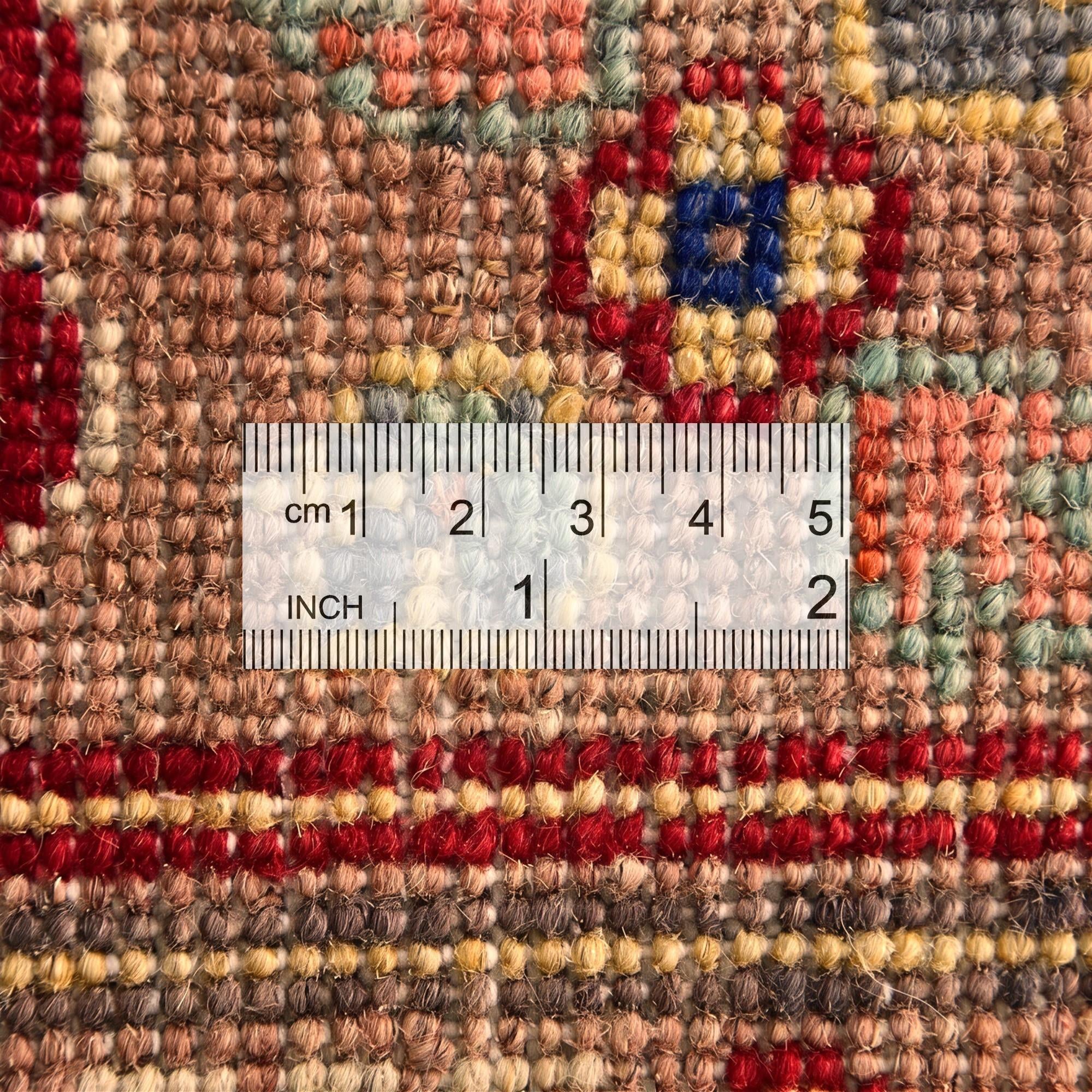4' 2 x 5' 10 Hand Knotted Kazak Rug