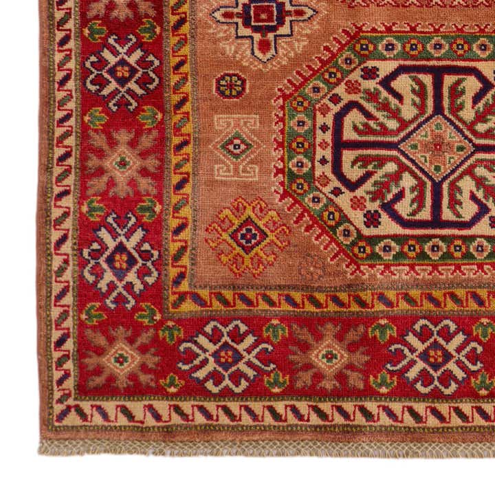 4' x 5' 7 Hand Knotted Kazak Rug