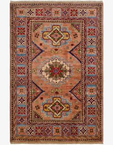 4' x 6' Hand Knotted Kazak Rug