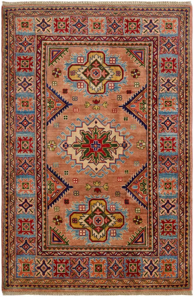 4' x 6' Hand Knotted Kazak Rug