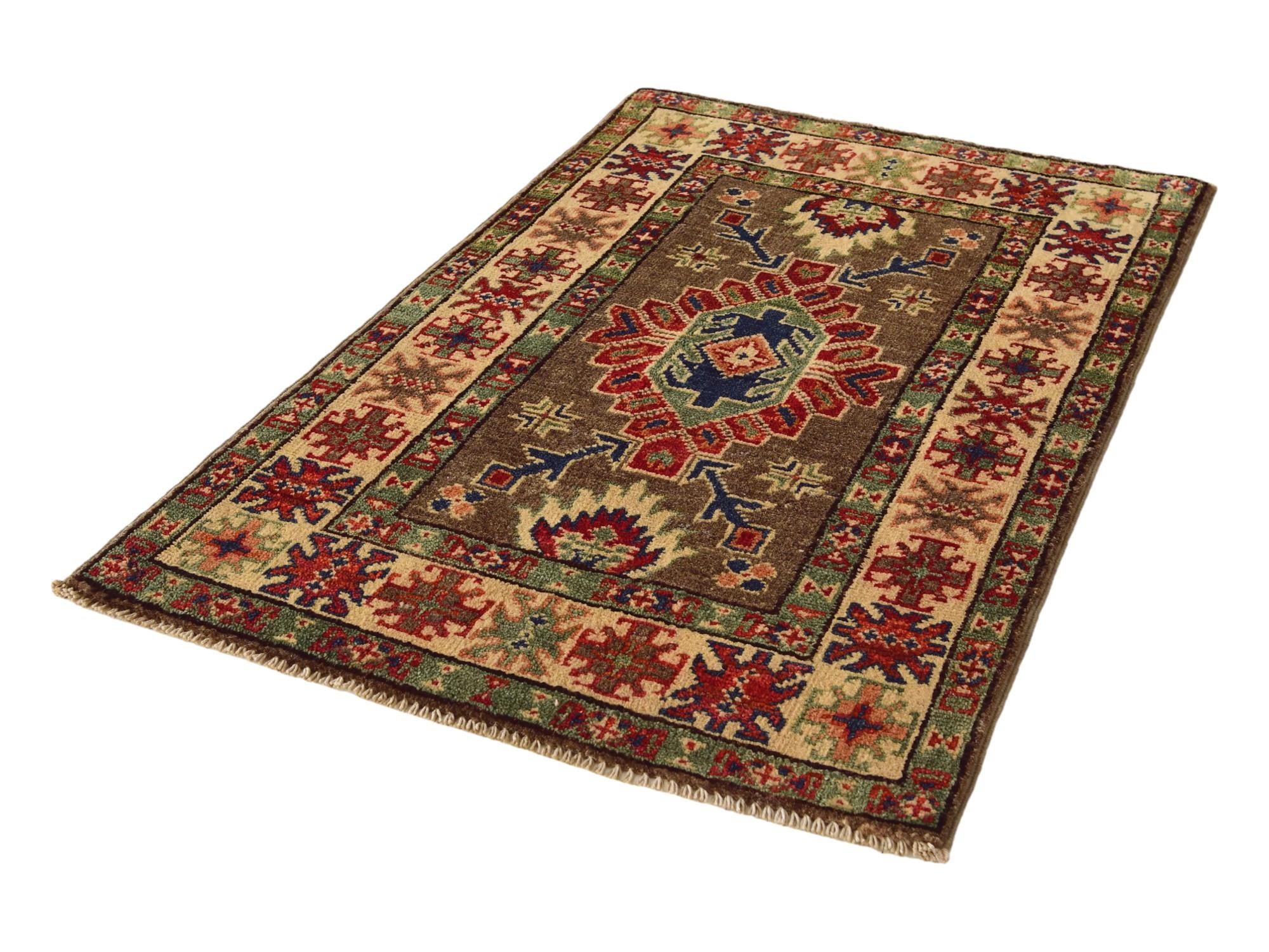2' x 3' Hand Knotted Kazak Rug