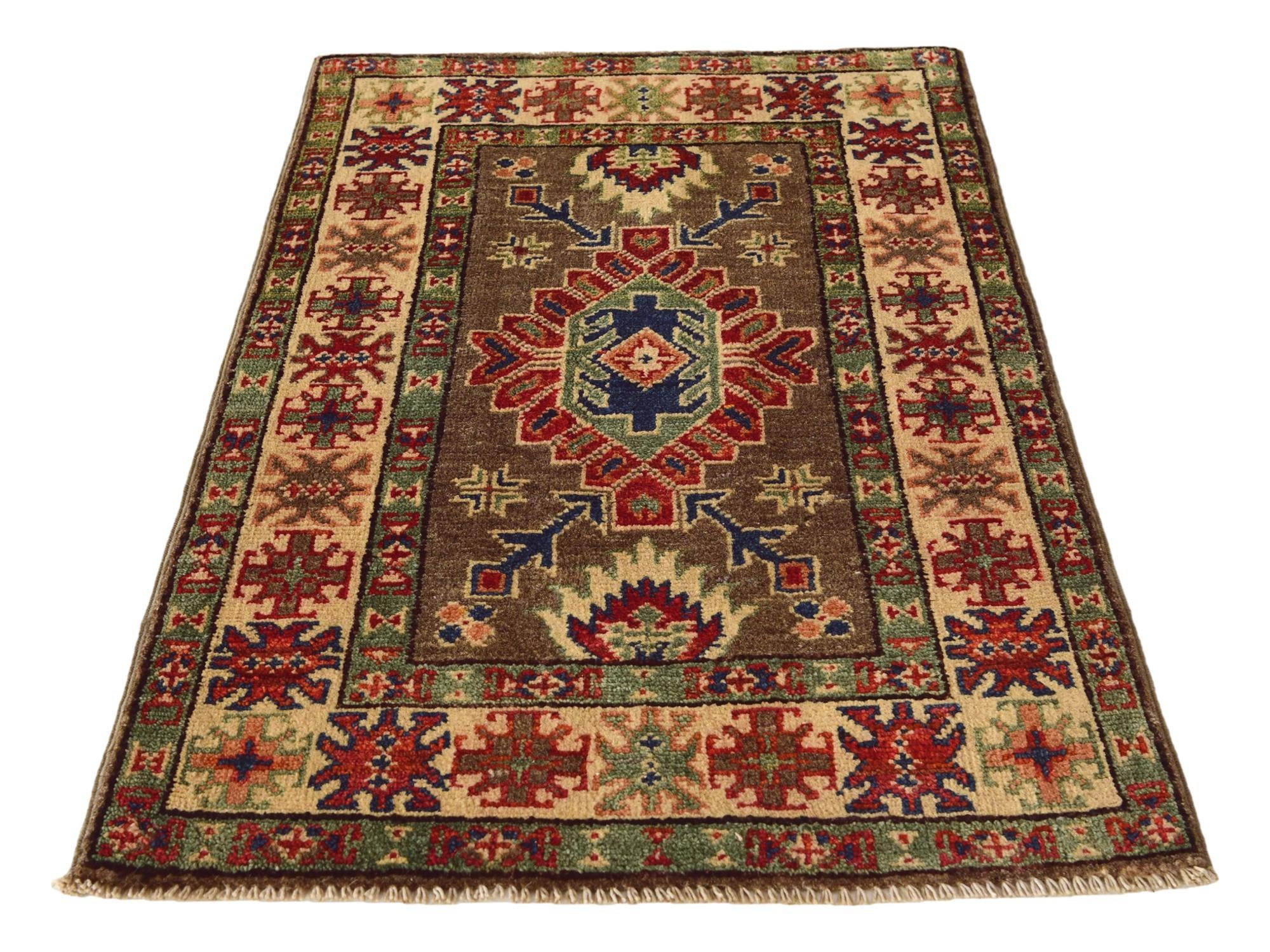 2' x 3' Hand Knotted Kazak Rug