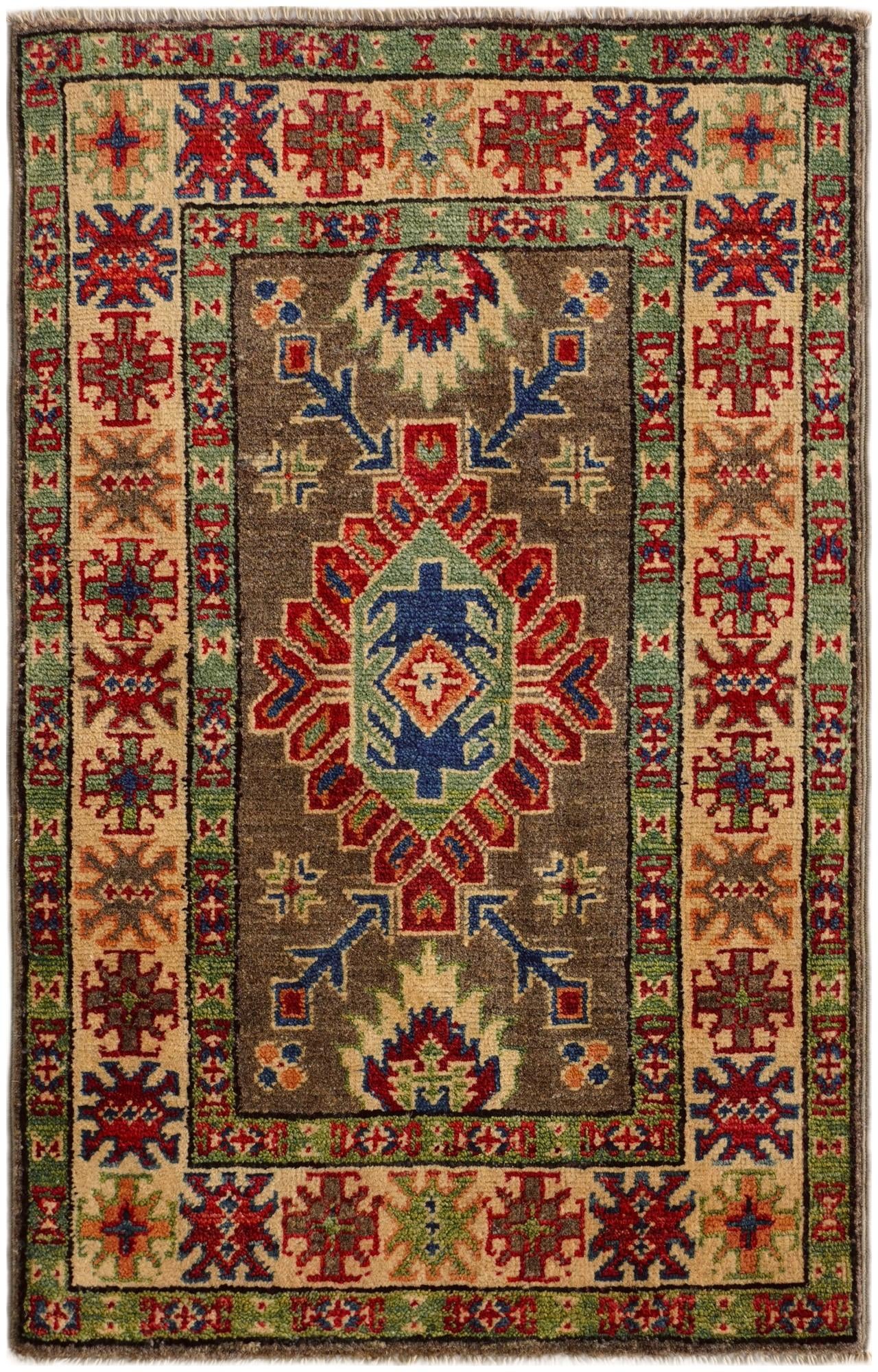 2' x 3' Hand Knotted Kazak Rug