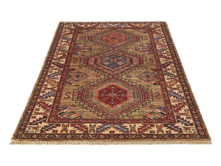 Detail image of 3' 4 x 5' 5 Hand Knotted Kazak Rug