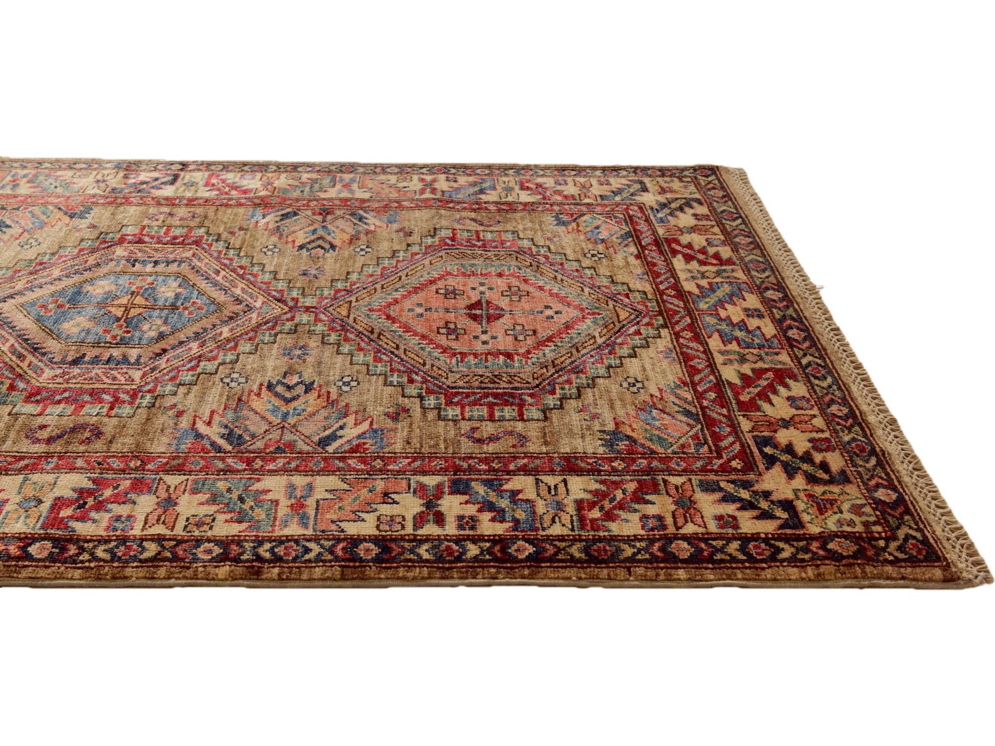 3' 4 x 5' 5 Hand Knotted Kazak Rug
