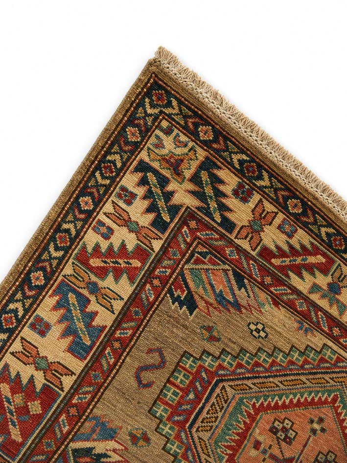 Detail image of 3' 4 x 5' 5 Hand Knotted Kazak Rug