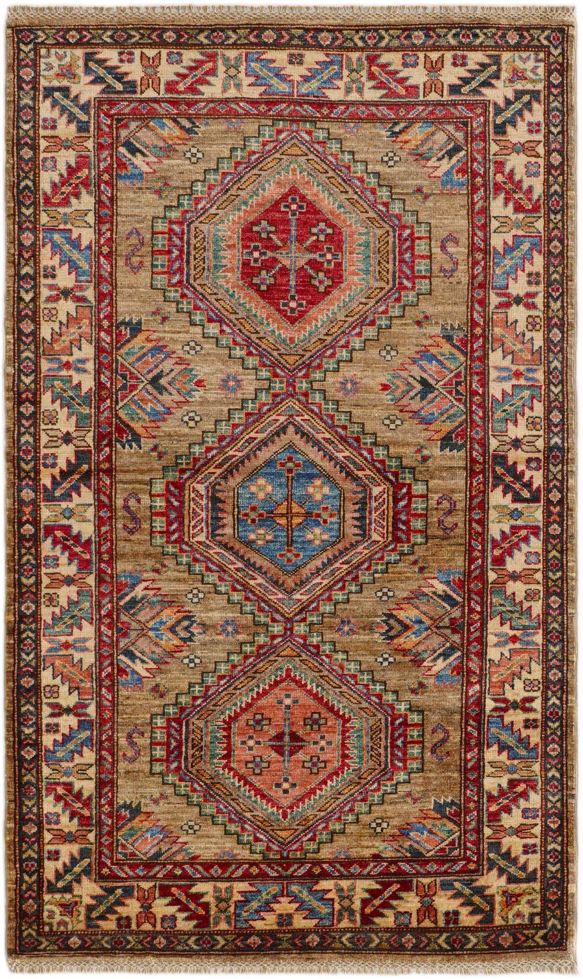 3' 4 x 5' 5 Hand Knotted Kazak Rug