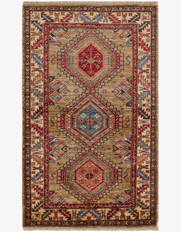3' 4 x 5' 5 Hand Knotted Kazak Rug