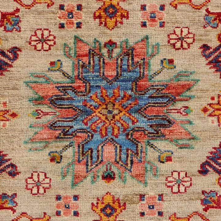 105cm x 155cm anudado a mano Kazak Alfombra