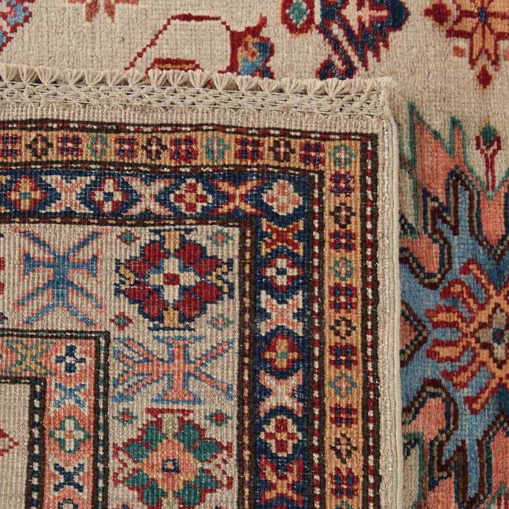 105cm x 155cm anudado a mano Kazak Alfombra