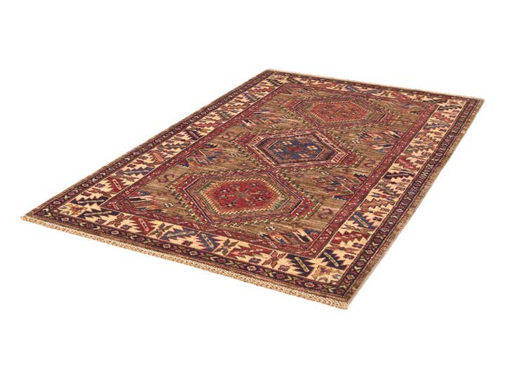 3' 4 x 5' 3 Hand Knotted Kazak Rug