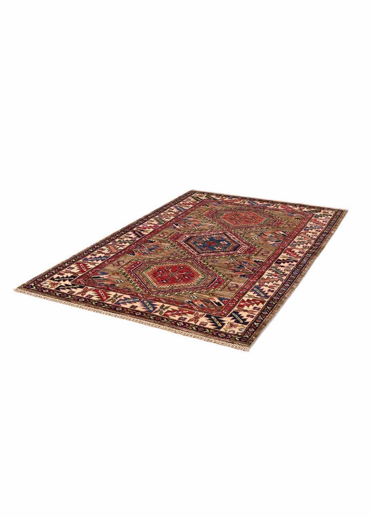 3' 4 x 5' 3 Hand Knotted Kazak Rug