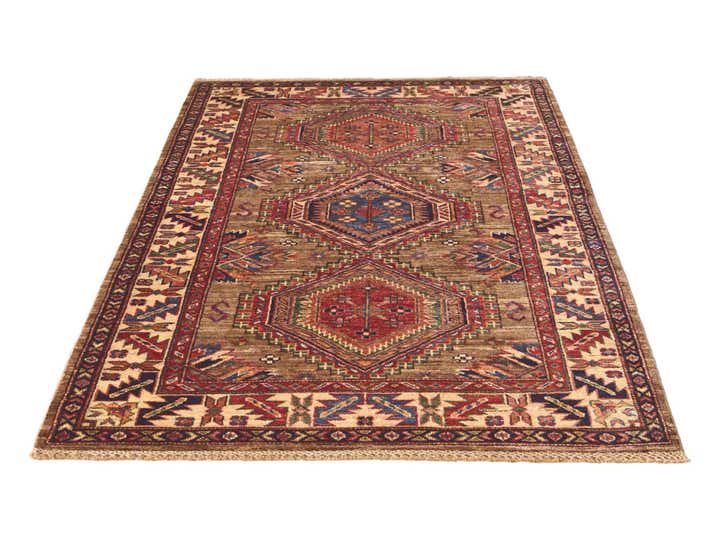 3' 4 x 5' 3 Hand Knotted Kazak Rug