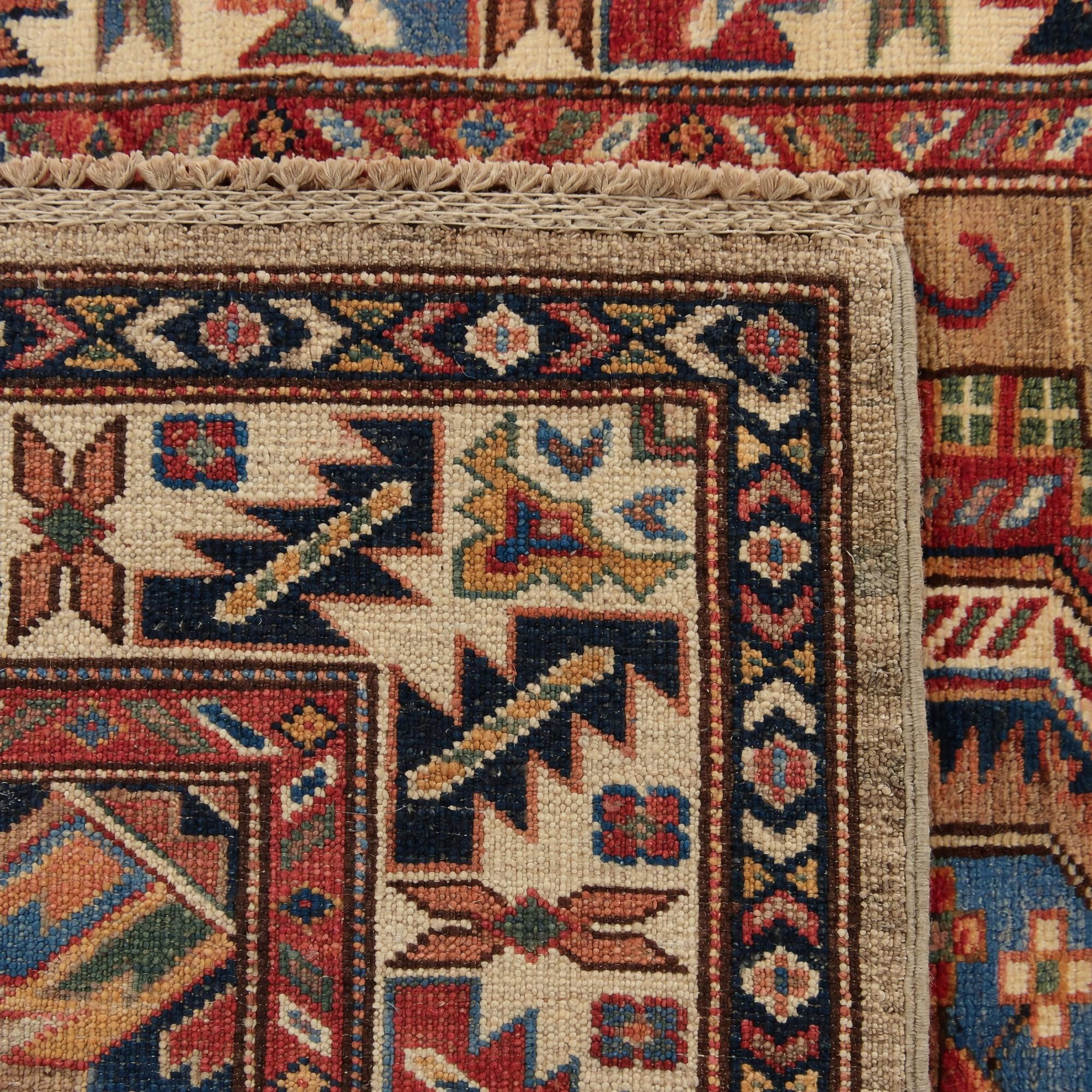 Detail image 12 of 12: 3' 4 x 5' 3 Hand Knotted Kazak Rug