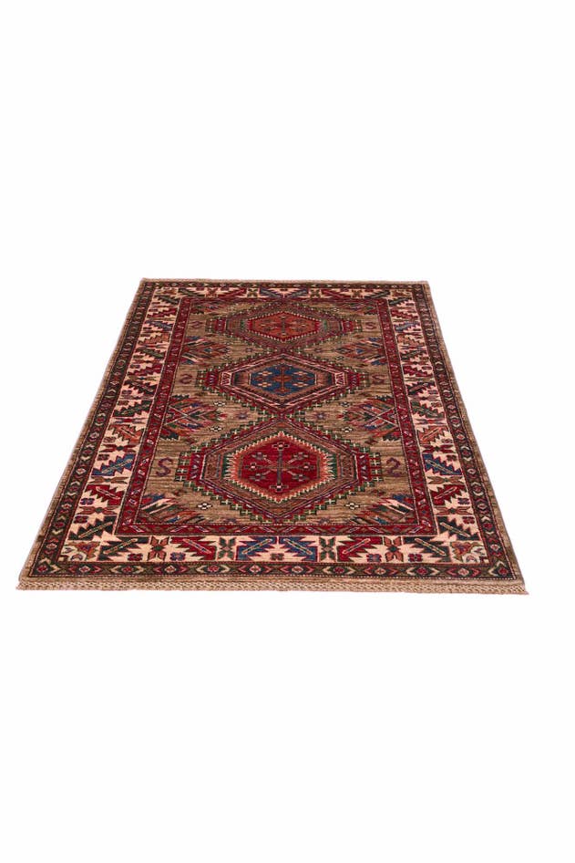 Detail image of 3' 4 x 5' 1 Hand Knotted Kazak Rug