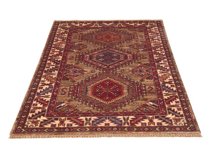Detail image of 3' 4 x 5' 1 Hand Knotted Kazak Rug
