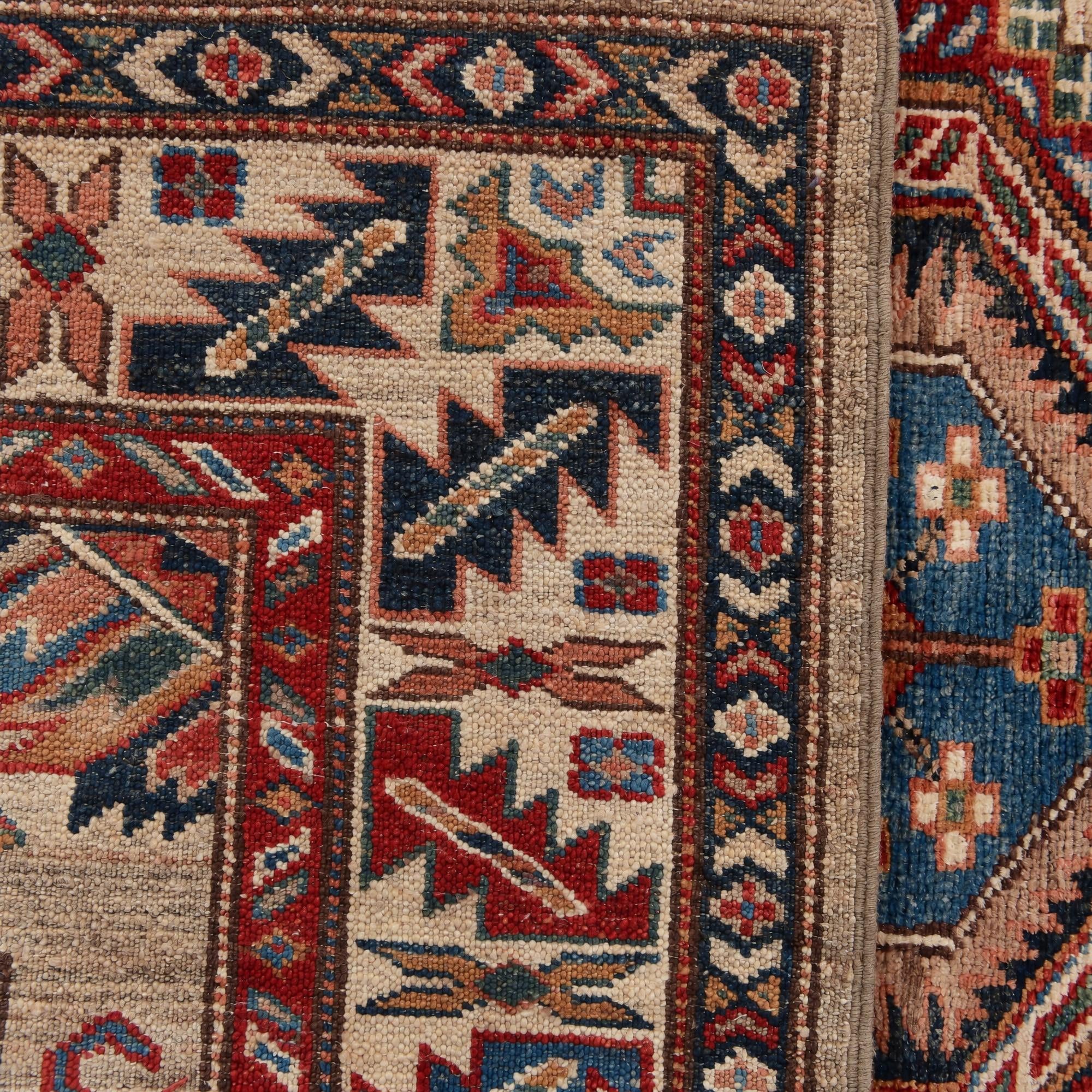 100cm x 155cm anudado a mano Kazak Alfombra