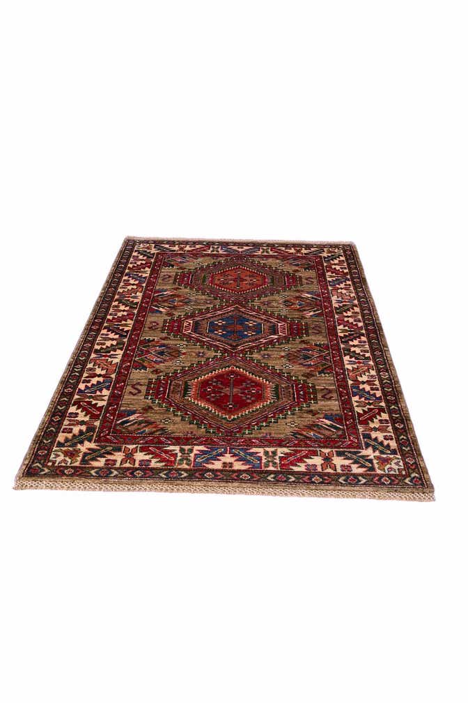 3' 4 x 5' 1 Hand Knotted Kazak Rug