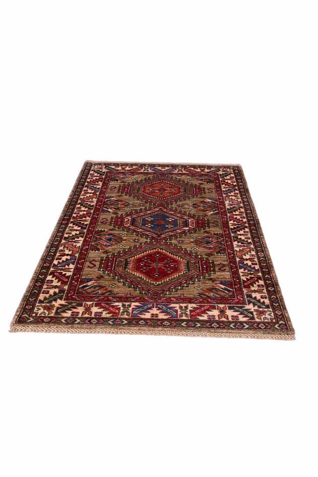 Detail image of 3' 4 x 5' 1 Hand Knotted Kazak Rug