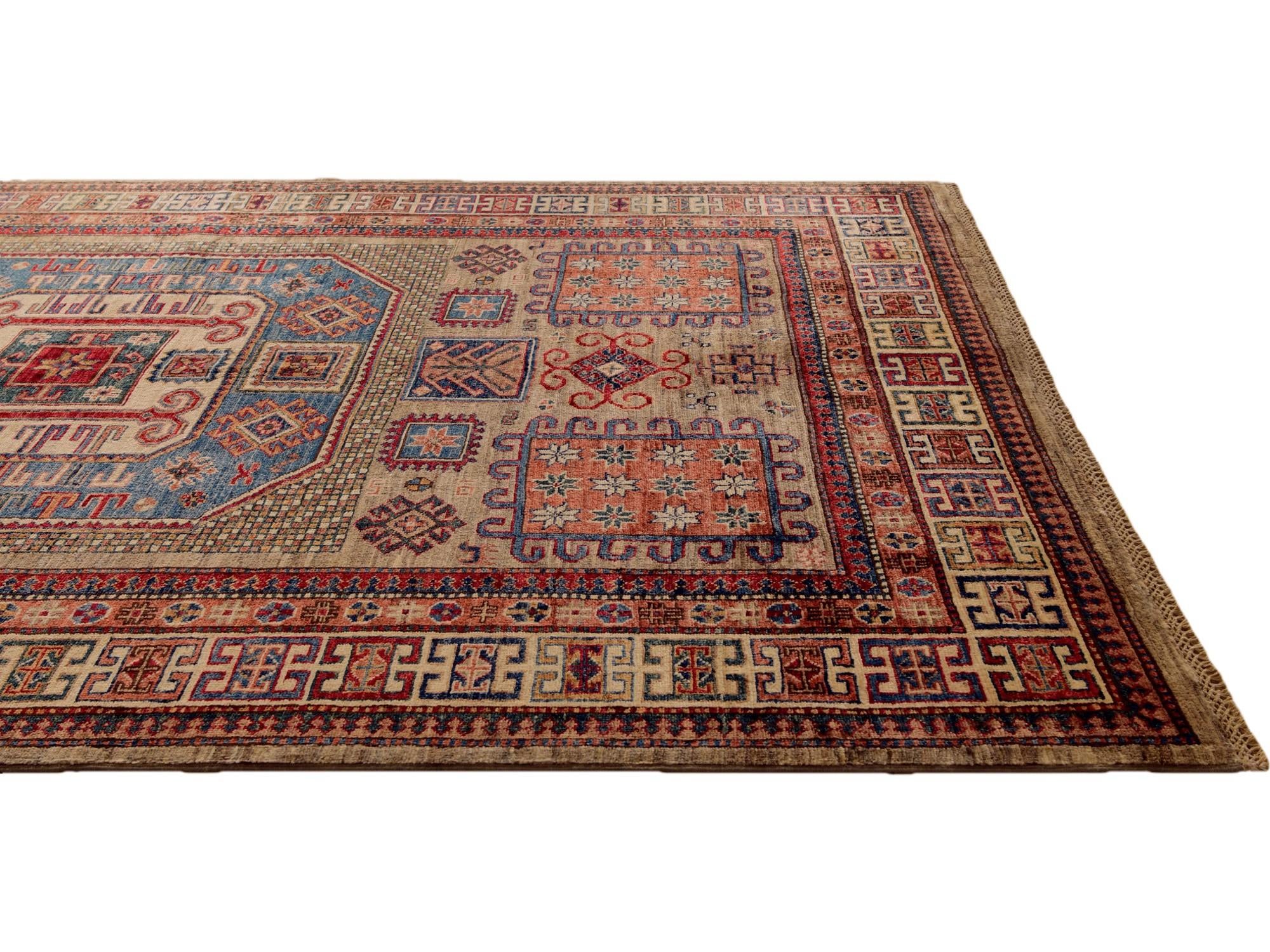 5' 9 x 8' 2 Hand Knotted Kazak Rug