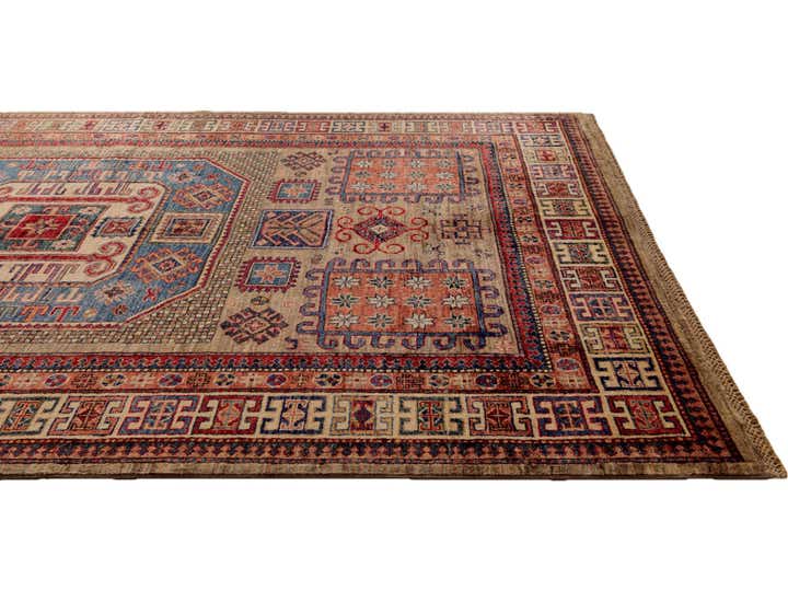 5' 9 x 8' 2 Hand Knotted Kazak Rug