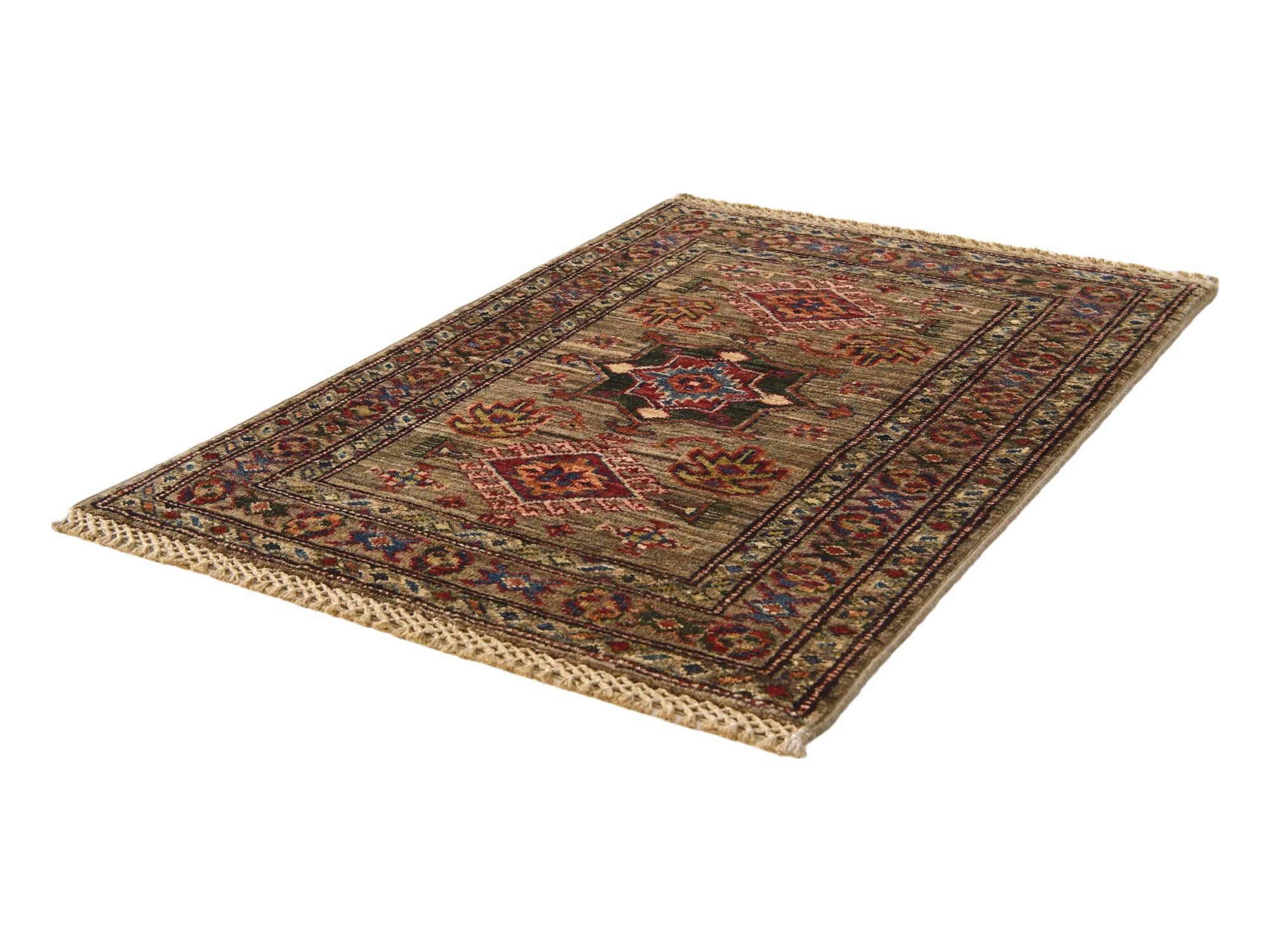 1' 11 x 2' 11 Hand Knotted Kazak Rug