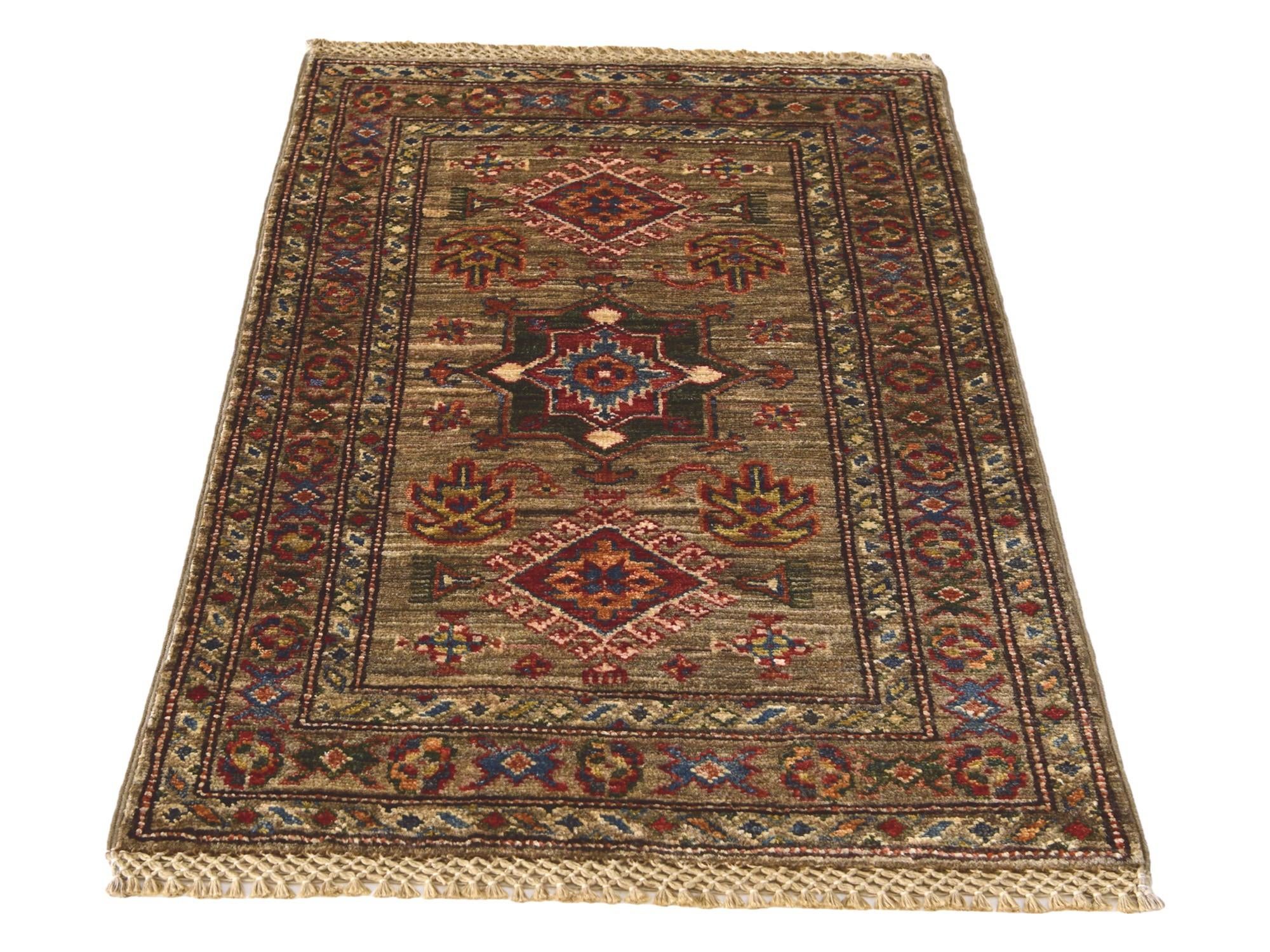 1' 11 x 2' 11 Hand Knotted Kazak Rug