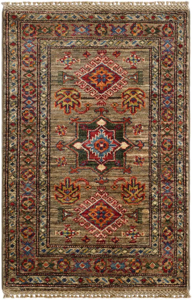 1' 11 x 2' 11 Hand Knotted Kazak Rug