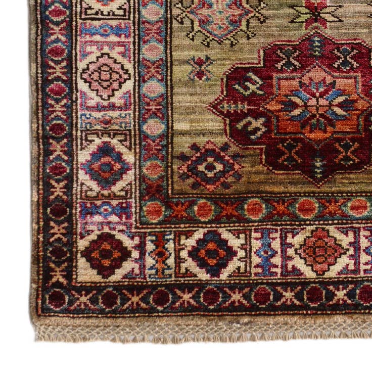 Detail image of 2' 7 x 3' 10 Hand Knotted Kazak Rug