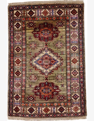 2' 7 x 3' 10 Hand Knotted Kazak Rug