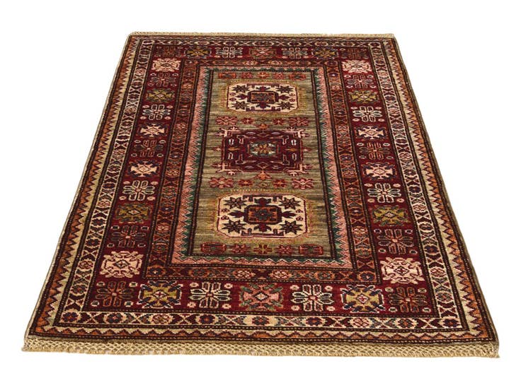 Detail image of 2' 8 x 4' 2 Hand Knotted Kazak Rug