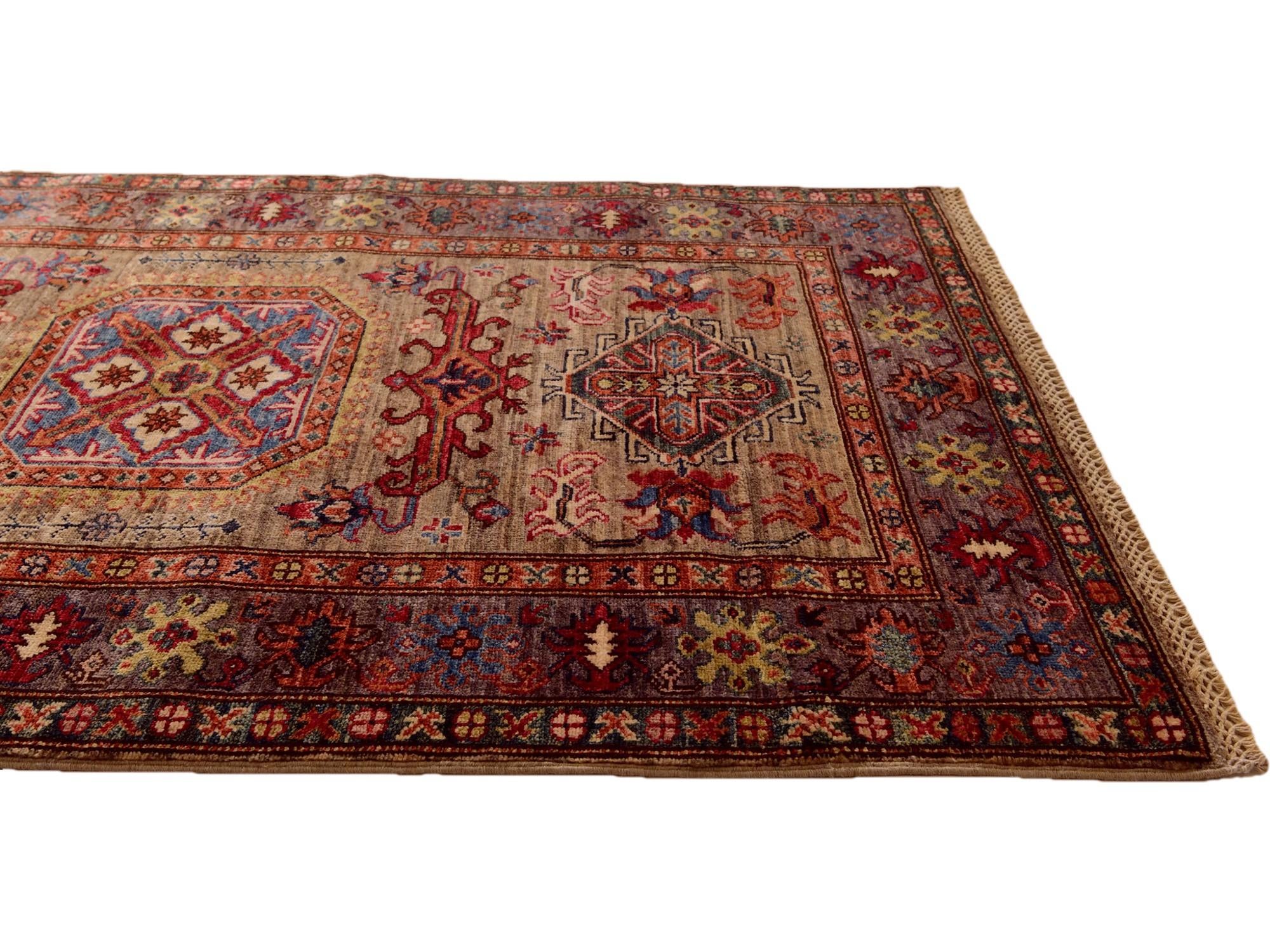 3' 5 x 5' 1 Hand Knotted Kazak Rug