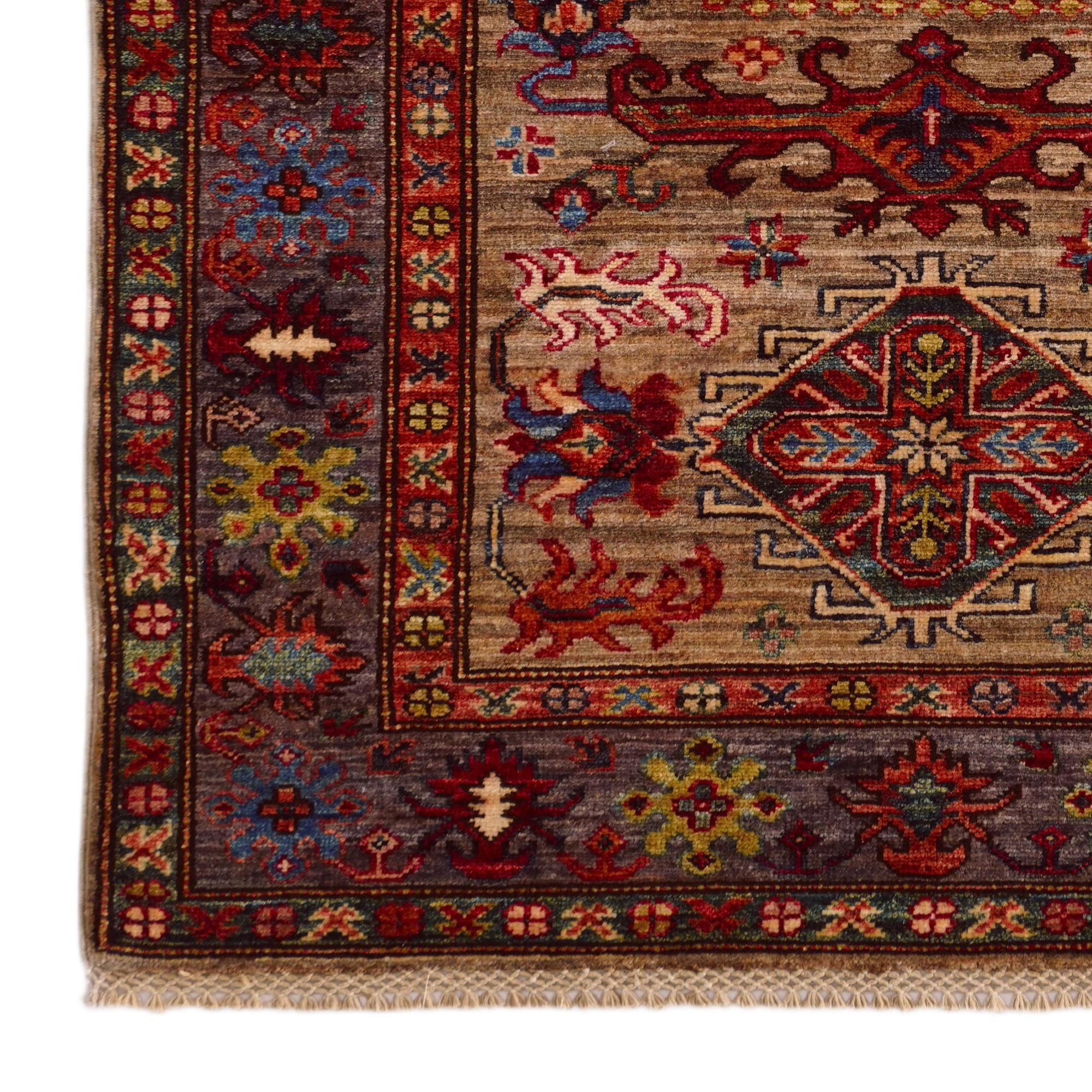 3' 5 x 5' 1 Hand Knotted Kazak Rug
