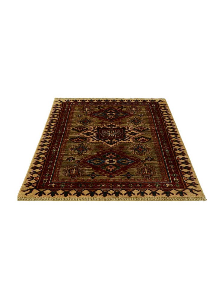 Detail image of 3' 2 x 4' 8 Hand Knotted Kazak Rug