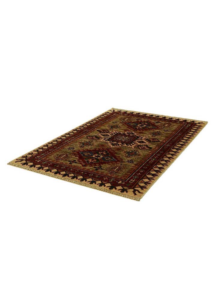 3' 2 x 4' 8 Hand Knotted Kazak Rug